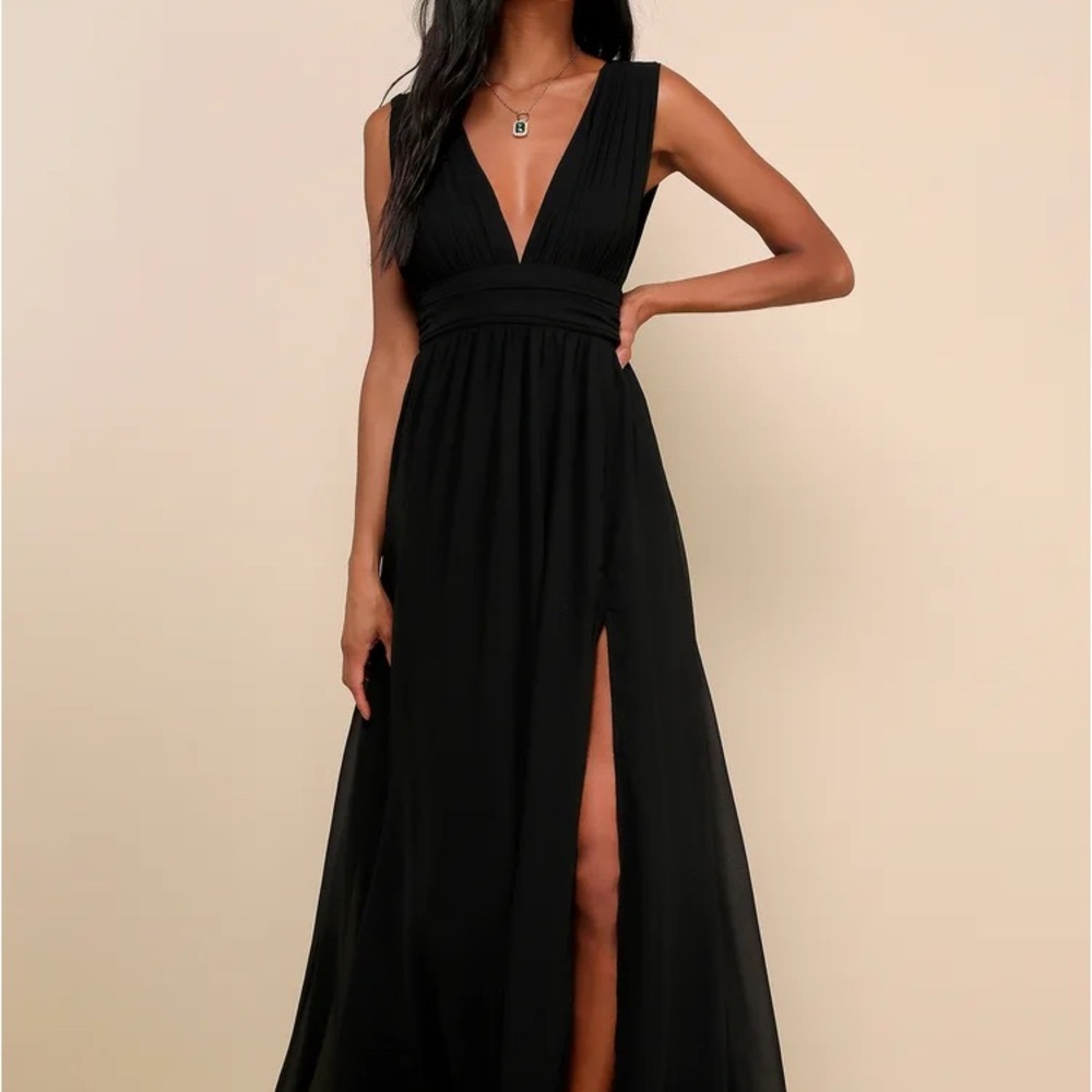 Heavenly Hues Black Maxi Dress